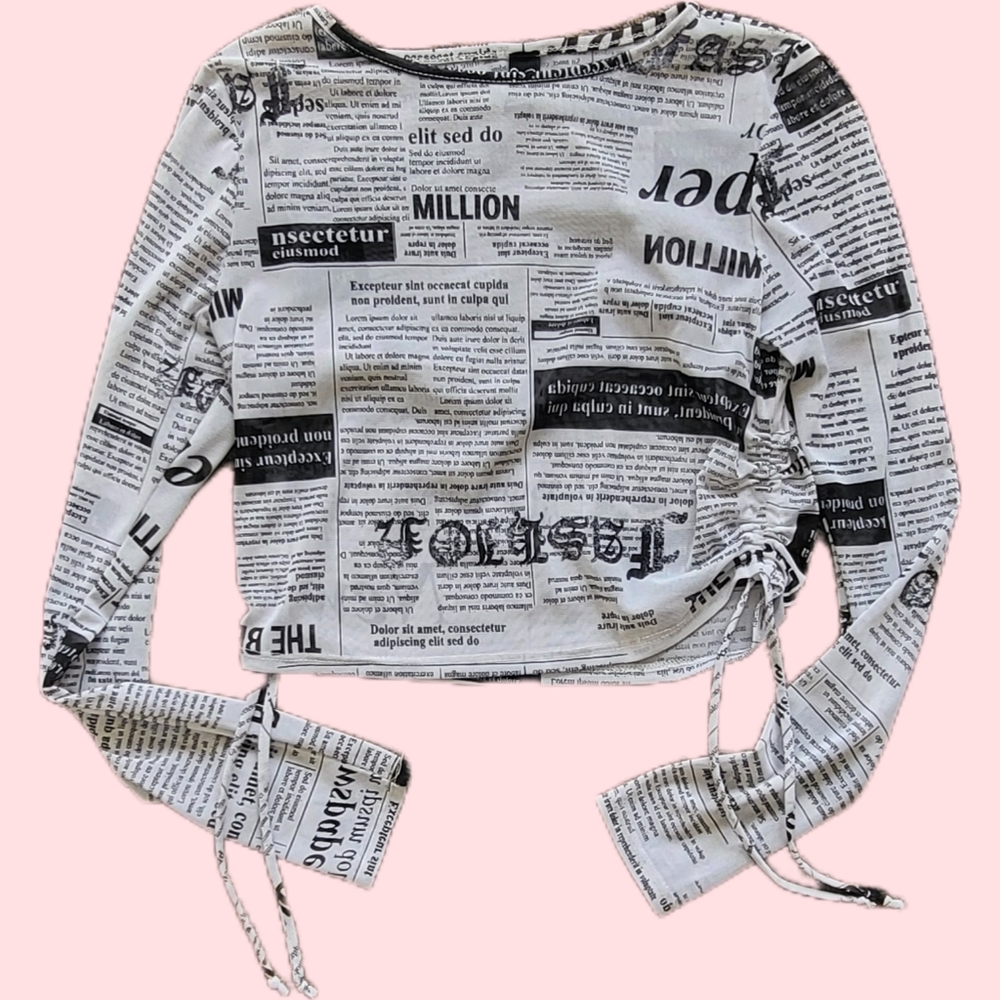 Long sleeve crop windsor top
